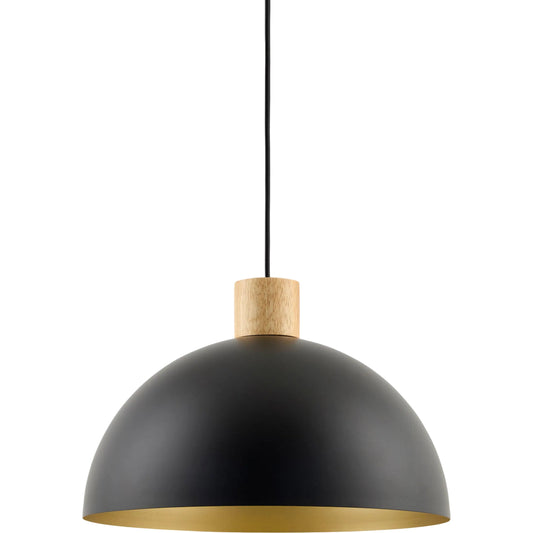 Kanpa Pendant by Livabliss in black and hand painted. Made from iron, metal in a unique style.