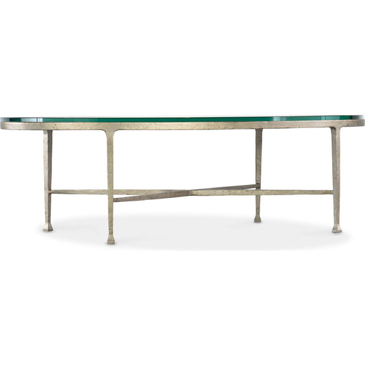 Cora Glass Top Oval Coffee Table by Hooker Furniture in champagne. Made from unique in a unique style.