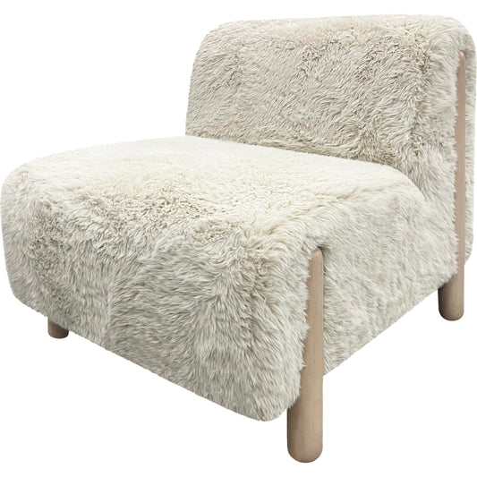 Kenwood - 525405 by Surya in white and wood. Made from upholstery: polyester, base: rubber wood, fill: 75% polyurethane foam, 25% polyester, polyfill in a modern style.