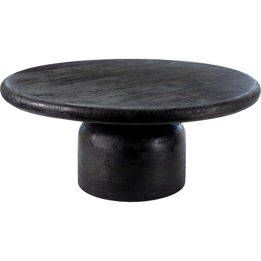 Koben Coffee Table - 532007 by Surya in black and black sand. Made from mango wood in a modern style.