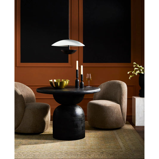 Koben Dining Table - 531993 by Surya in black and black sand. Made from mango wood in a modern style.