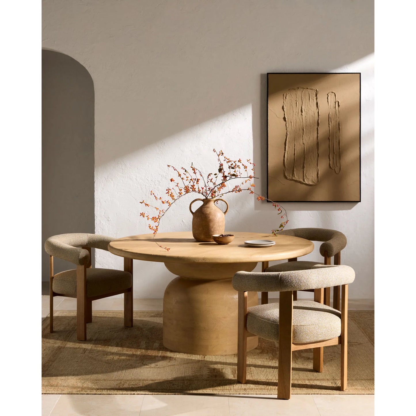 004 SI-2460536 | Lifestyle | Koben Dining Table by Surya. Made from mango wood in a modern style.