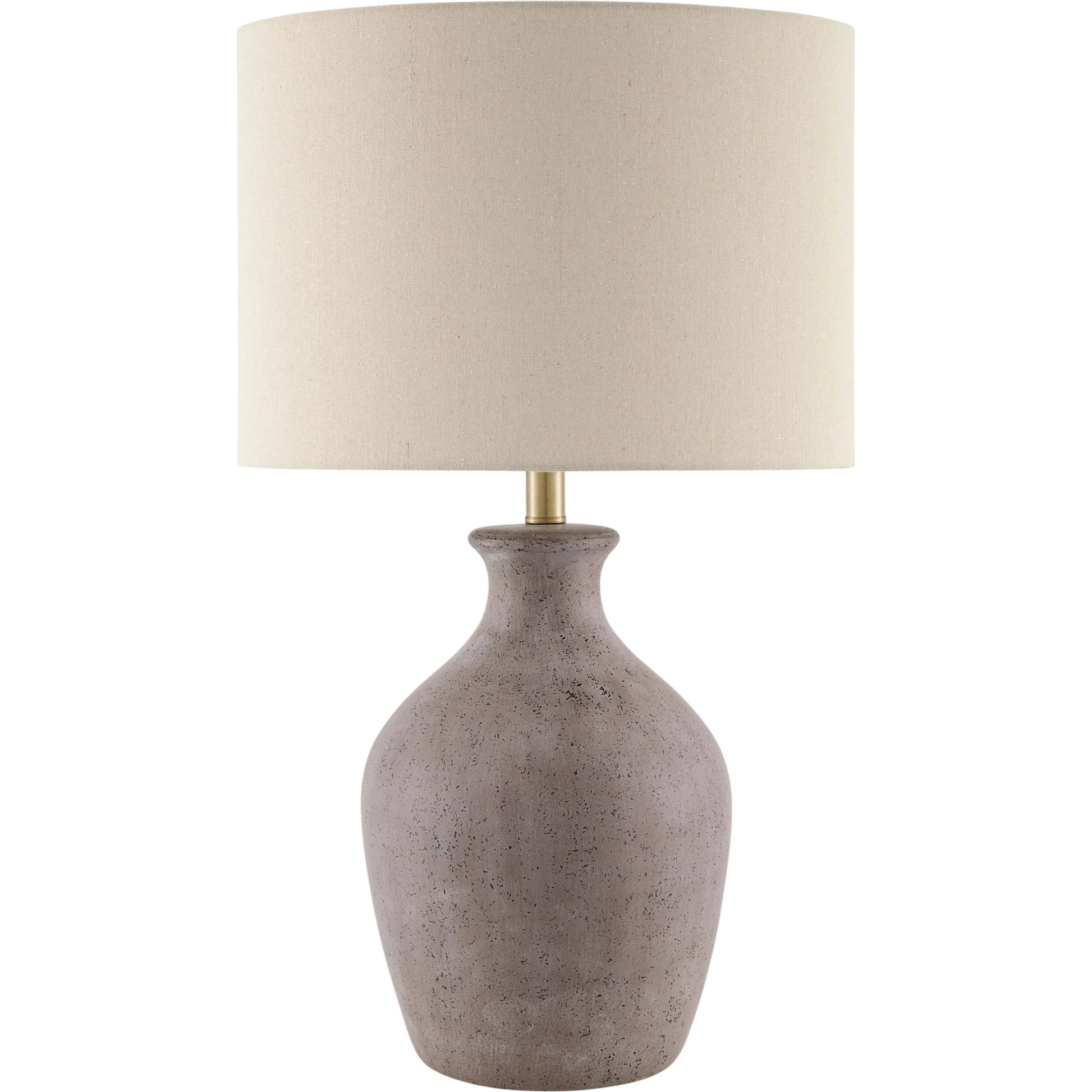 Karole Accent Table Lamp by Livabliss in glazed. Made from ceramic, linen, polyester in a unique style.