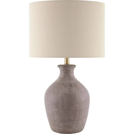 Karole Accent Table Lamp by Livabliss in glazed. Made from ceramic, linen, polyester in a unique style.