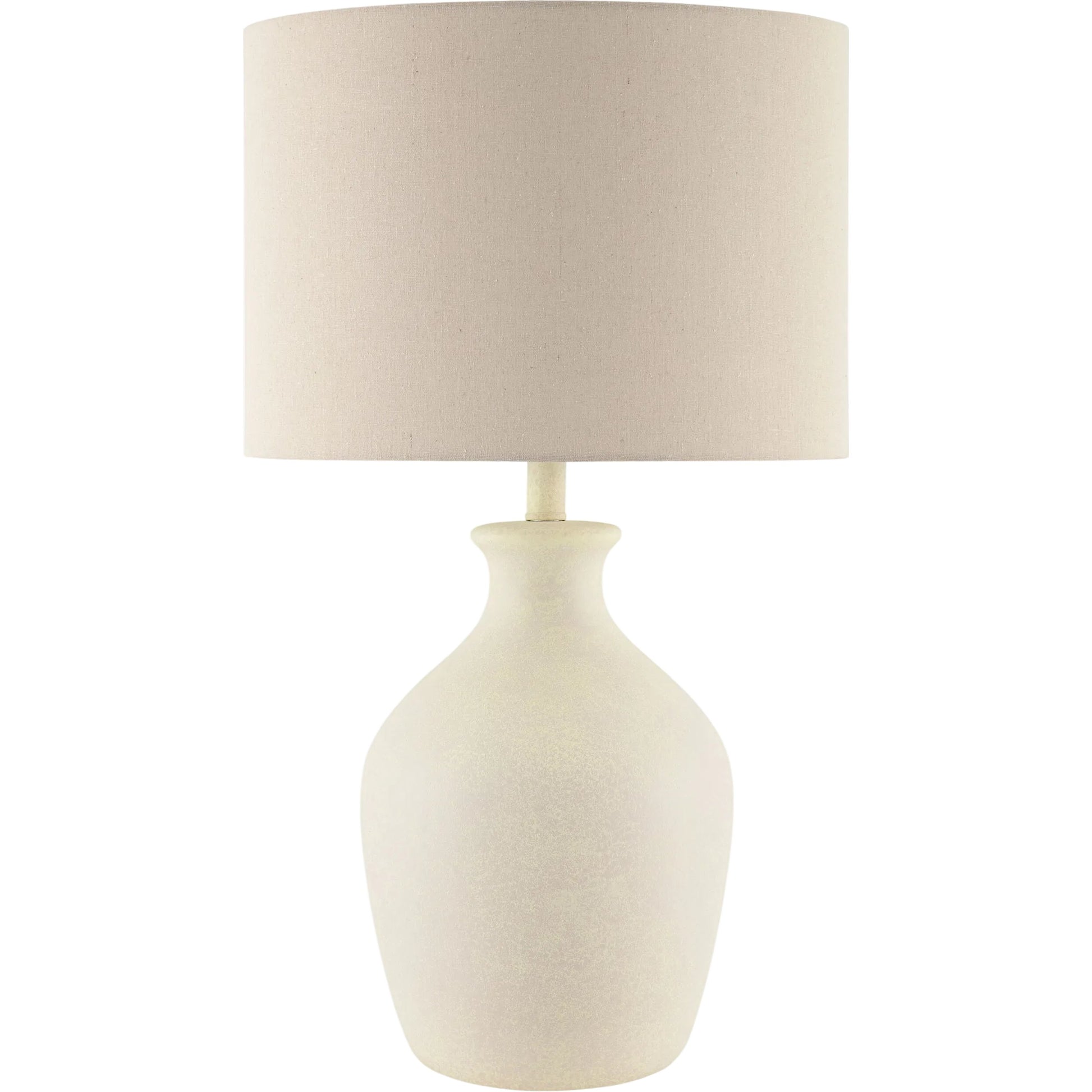 Karole Accent Table Lamp by Livabliss in glazed. Made from ceramic, linen, polyester in a unique style.