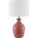 Karole Accent Table Lamp by Livabliss in glazed. Made from ceramic, linen, polyester in a unique style.