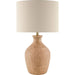 Karole Accent Table Lamp by Livabliss in glazed. Made from ceramic, linen, polyester in a unique style.