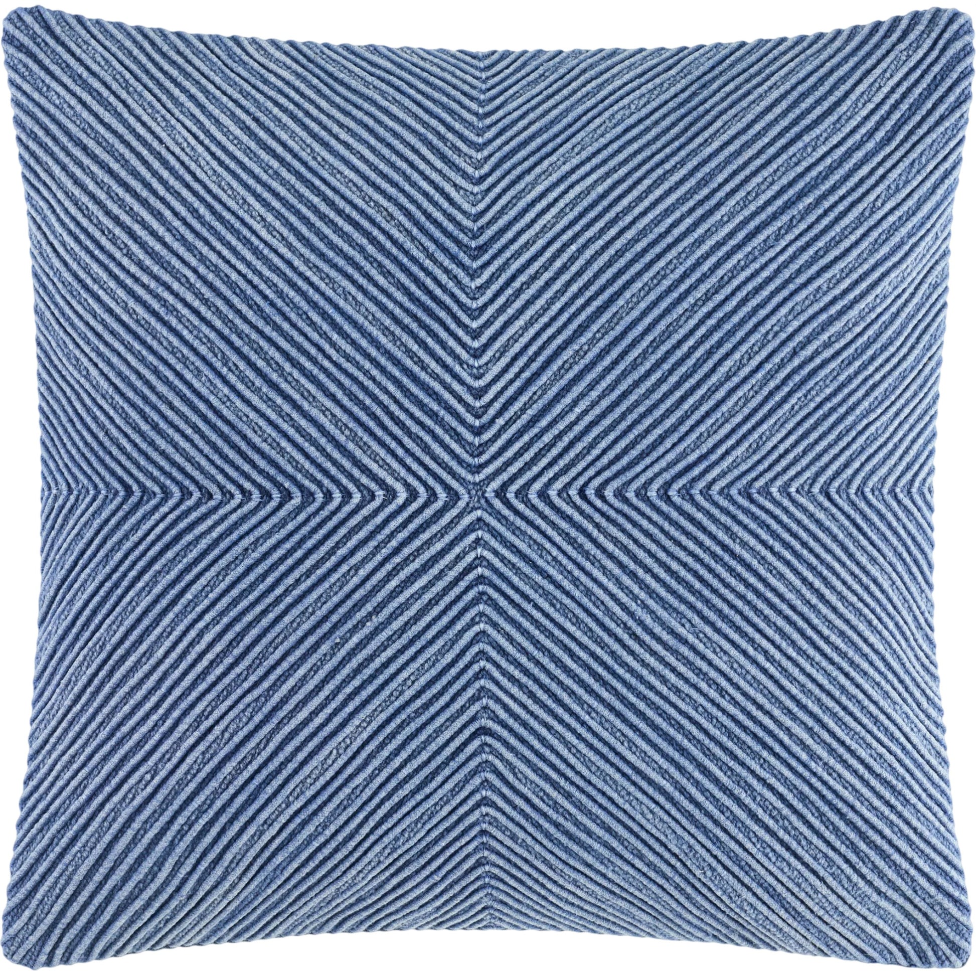 Kohl Accent Pillow by Surya in navy, ice blue. Made from cotton in a unique style.