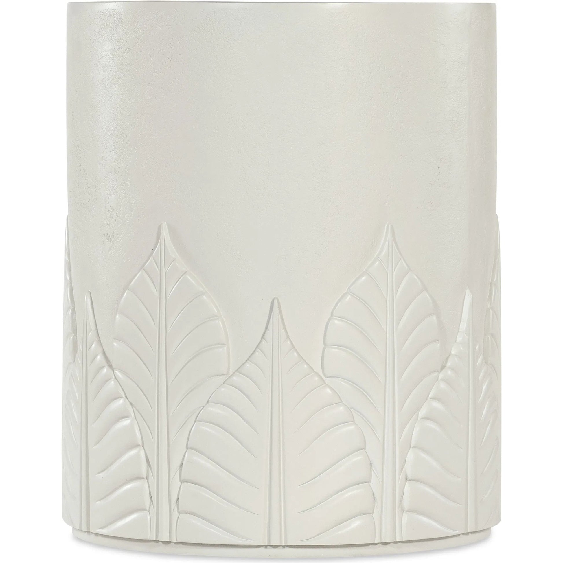 Commerce and Market Amelia Round End Table by Hooker Furniture in white plaster. Made from wood, resin in a modern style.