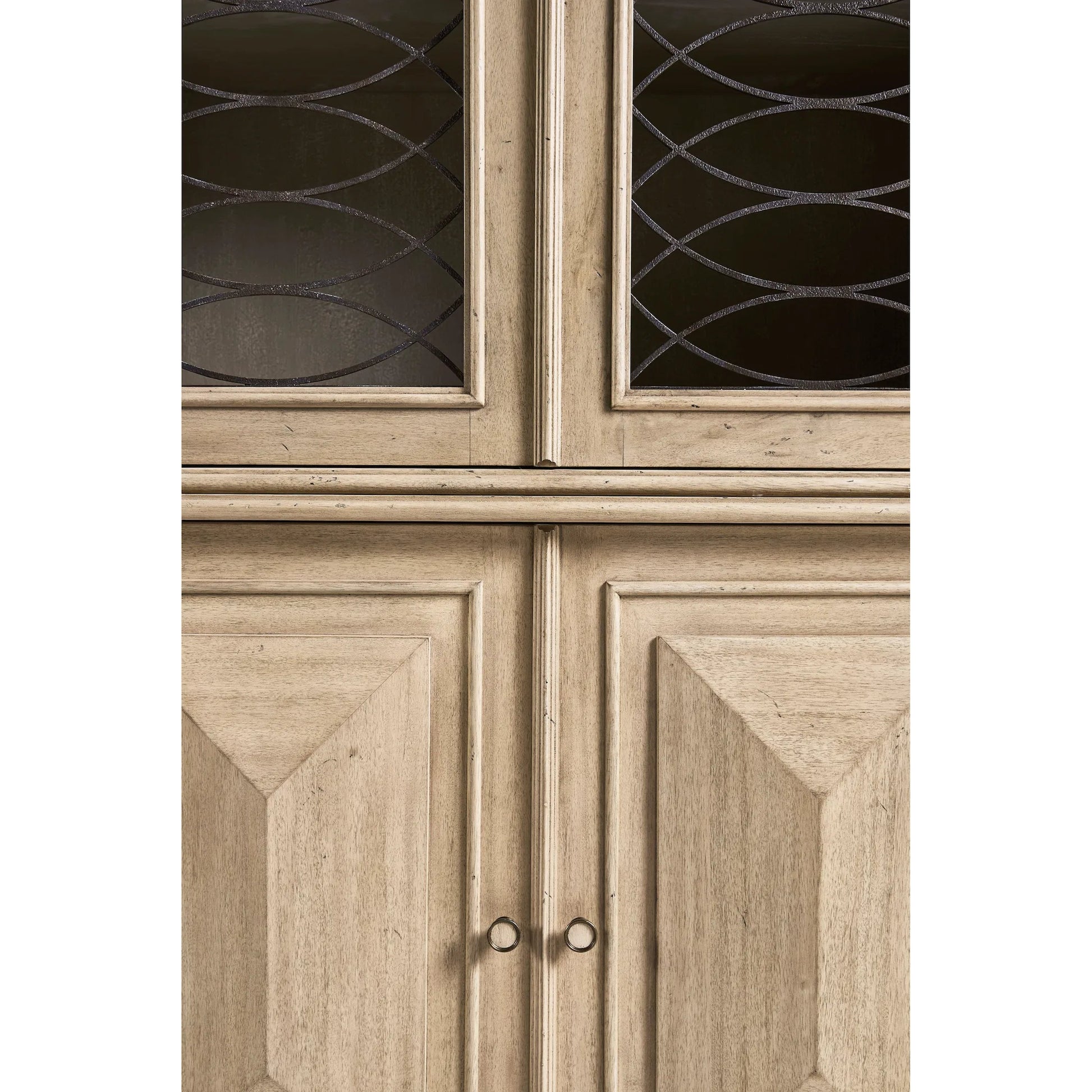 Kairos Display Cabinet by Jonathan Charles in bleached walnut. Made from acacia in a cottage & farmhouse style.