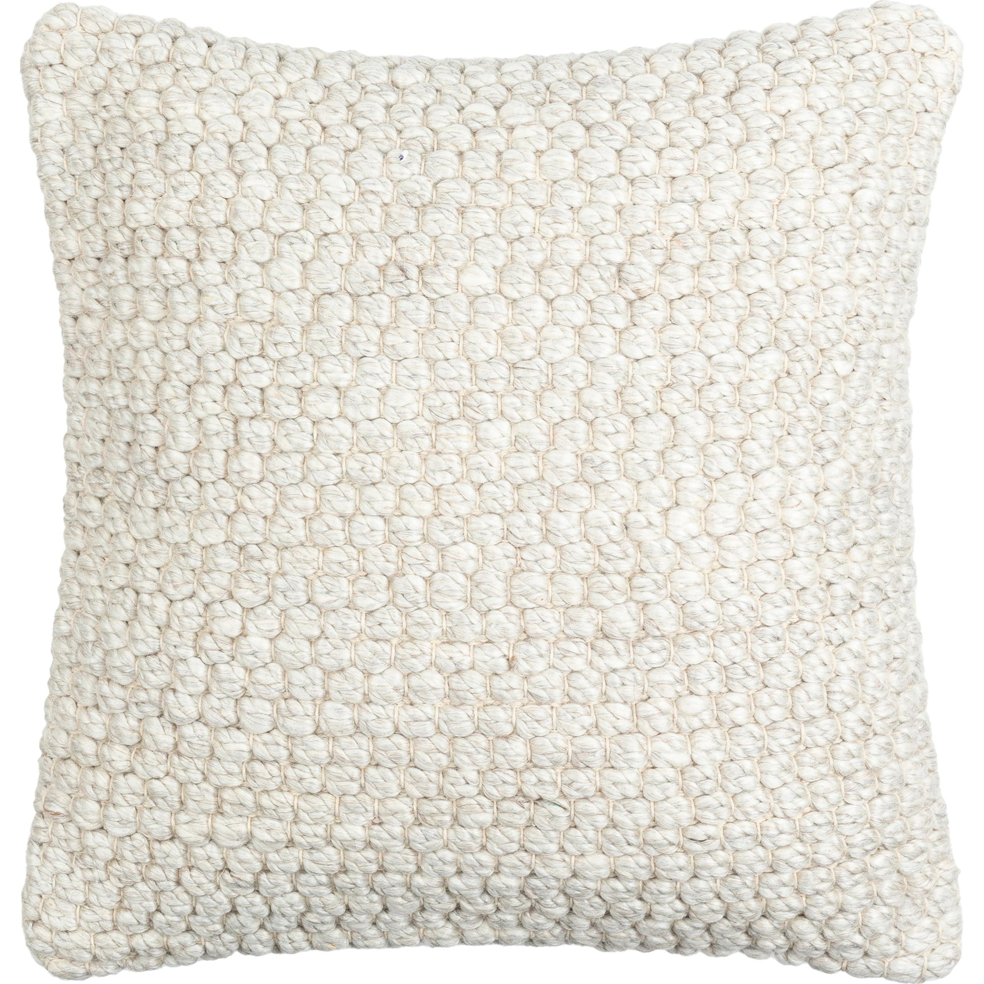 Kolapur Pillow - 479651 by Surya in ivory, cream, pearl. Made from front: 60% viscose, 20% wool, 20% cotton, back: 100% cotton in a modern style.