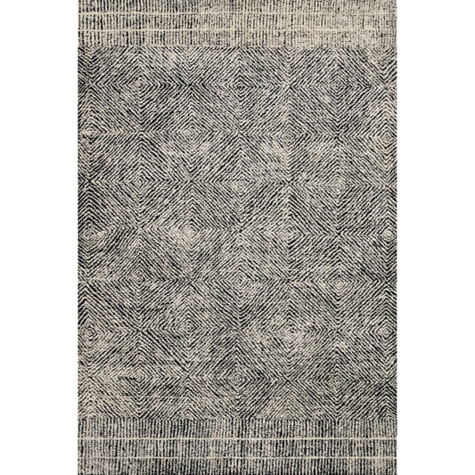 Kopa KO-01 Rug by Loloi in black, ivory. Made from 100% wool in a unique style.