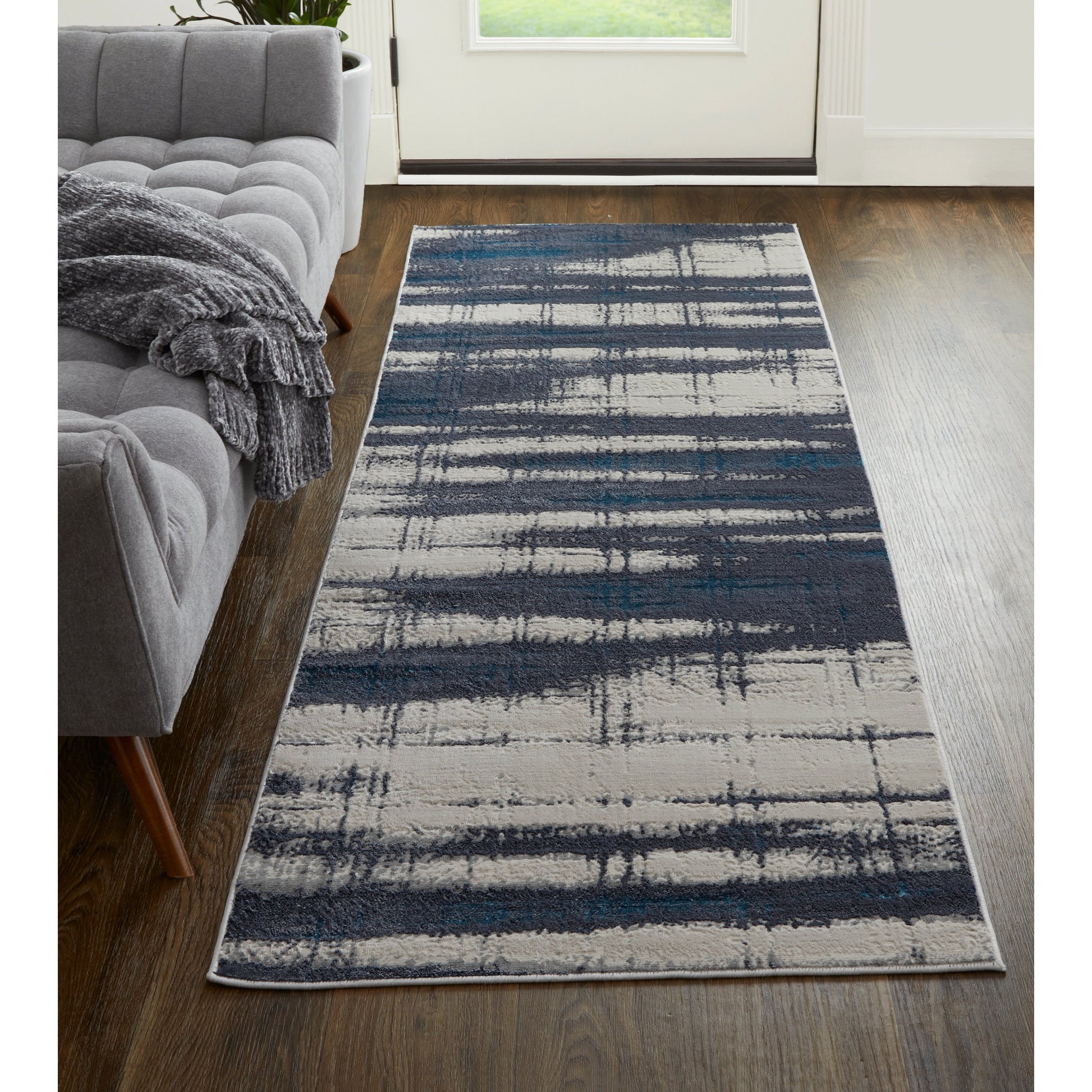Indio Rug - 39GZF by Feizy in ivory, blue, gray. Made from unique in a unique style.