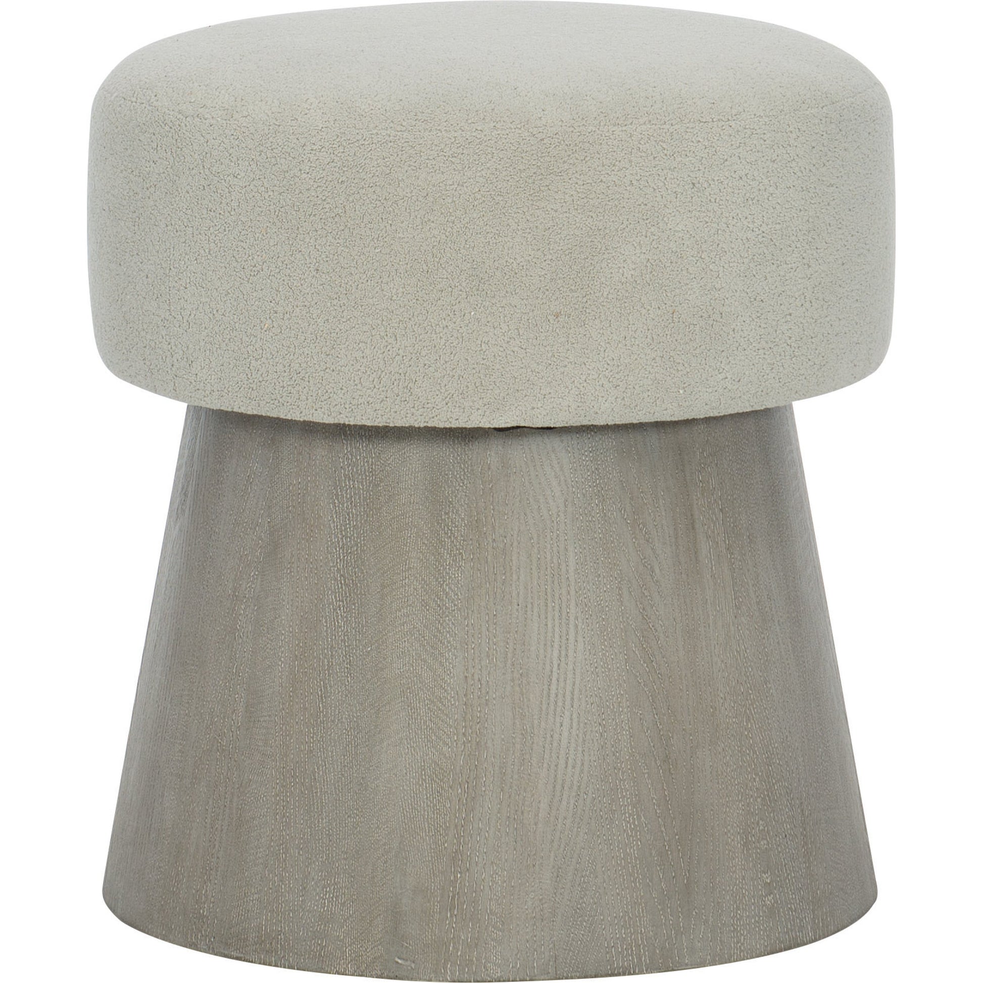 Linea Round Bench by Bernhardt. Made from white oak veneers, fabric in a unique style.