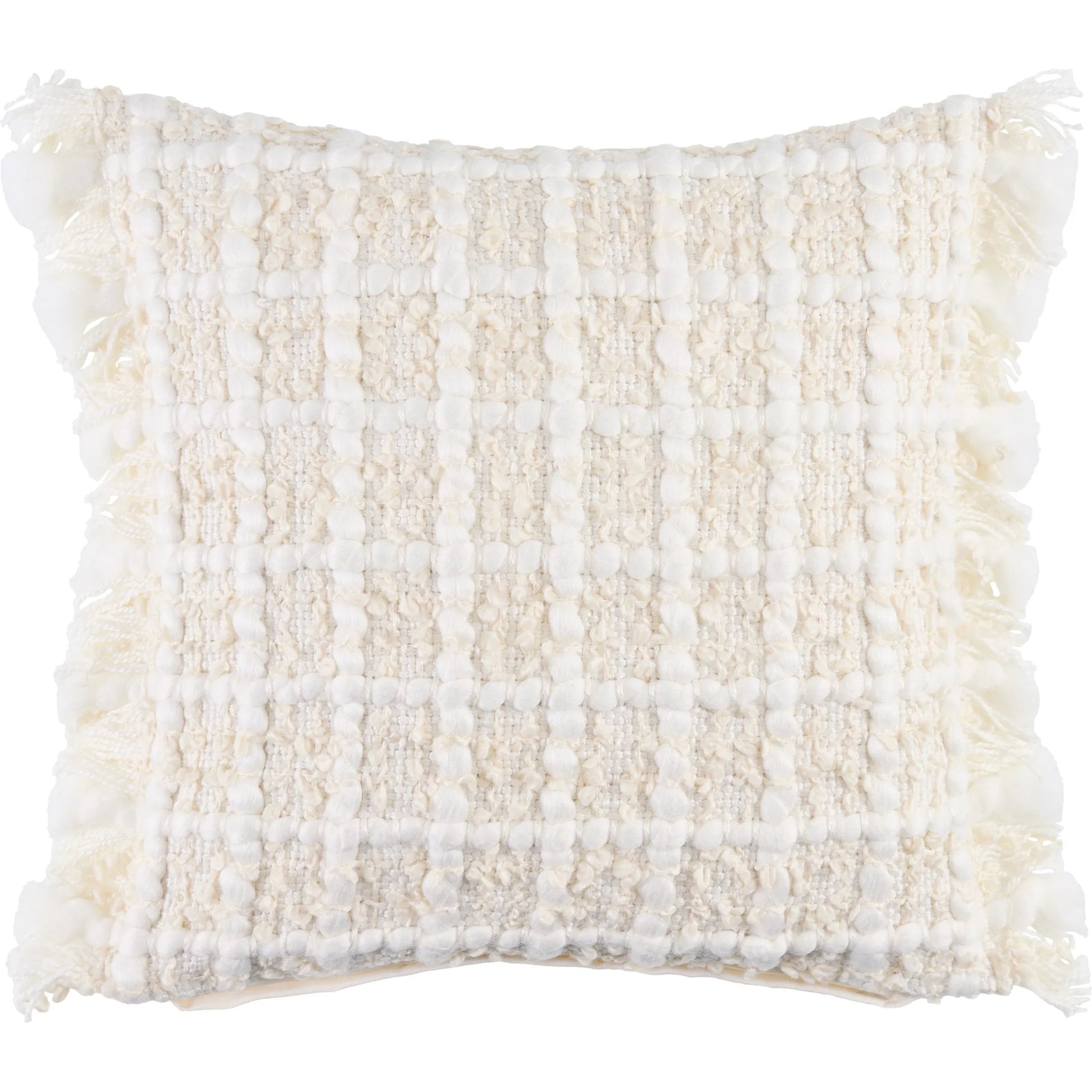 Kemerovo 487833 Pillow by Livabliss in ivory, cream, off-white. Made from polyester in a modern style.