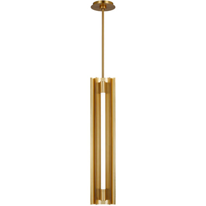 Carson Four Light Narrow Pendant by Visual Comfort & Co.. Made from steel in a unique style.