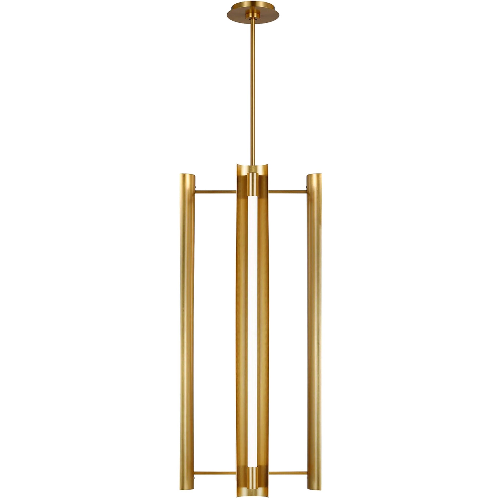 Carson Four Light Tall Pendant by Visual Comfort & Co.. Made from steel in a modern style.