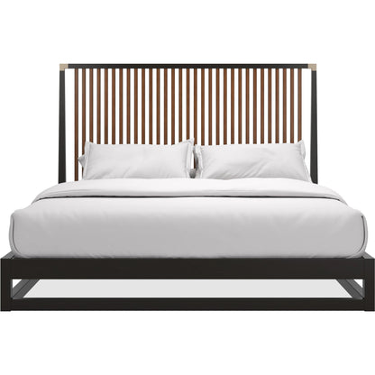 Pinstripe Slatted Bed by Caracole. Made from unique in a transitional style.