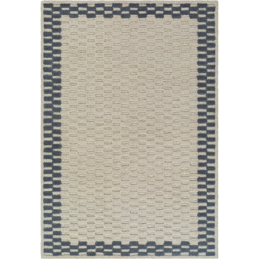 Klopp KPP-2309 Rug by Livabliss in ivory, charcoal. Made from wool in a unique style.