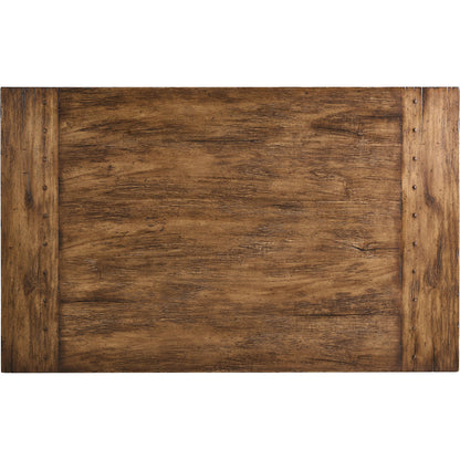 Tamarisk Cocktail Table by Jonathan Charles in medium spain walnut. Made from acacia in a traditional style.