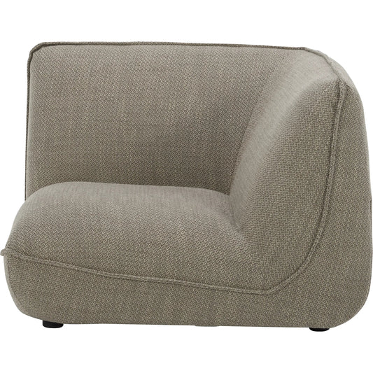 Zeppelin Corner Chair by Moe's Home Collection in speckled pumice. Made from upholstery: 80% polyester, 20% acrylic, solid wood, plywood, high density foam, polyfill in a unique style.