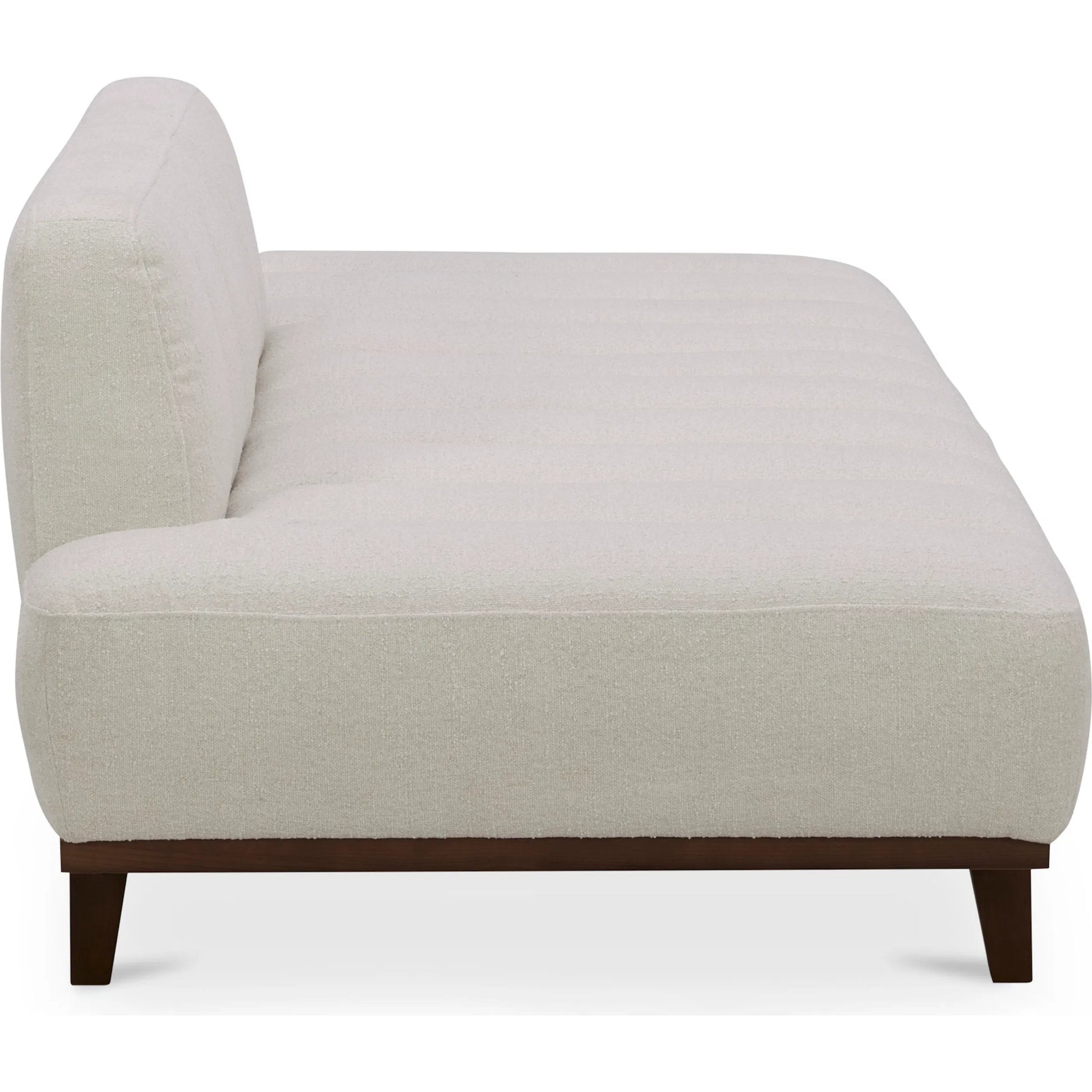 Bennett Daybed by Moe's Home Collection in taupe. Made from 95% polyester, 5% nylon, solid wood, plywood, high density foam, polyfill cushions, plastic black legs in a unique style.