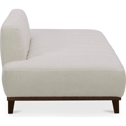 Bennett Daybed by Moe's Home Collection in taupe. Made from 95% polyester, 5% nylon, solid wood, plywood, high density foam, polyfill cushions, plastic black legs in a unique style.