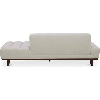 Bennett Daybed by Moe's Home Collection in taupe. Made from 95% polyester, 5% nylon, solid wood, plywood, high density foam, polyfill cushions, plastic black legs in a unique style.