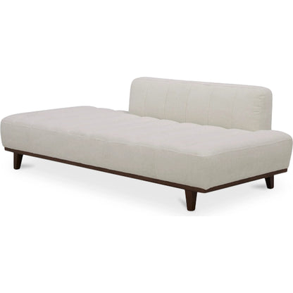 Bennett Daybed by Moe's Home Collection in taupe. Made from 95% polyester, 5% nylon, solid wood, plywood, high density foam, polyfill cushions, plastic black legs in a unique style.