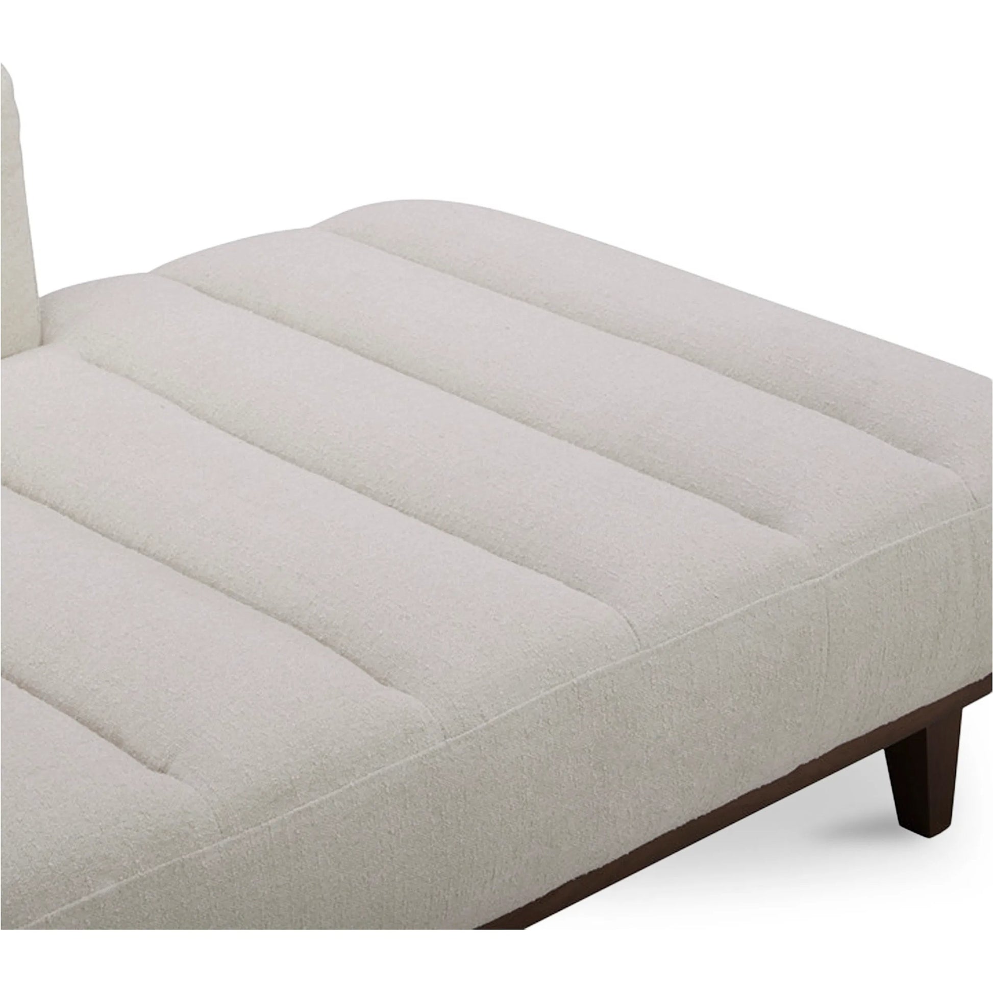 Bennett Daybed by Moe's Home Collection in taupe. Made from 95% polyester, 5% nylon, solid wood, plywood, high density foam, polyfill cushions, plastic black legs in a unique style.