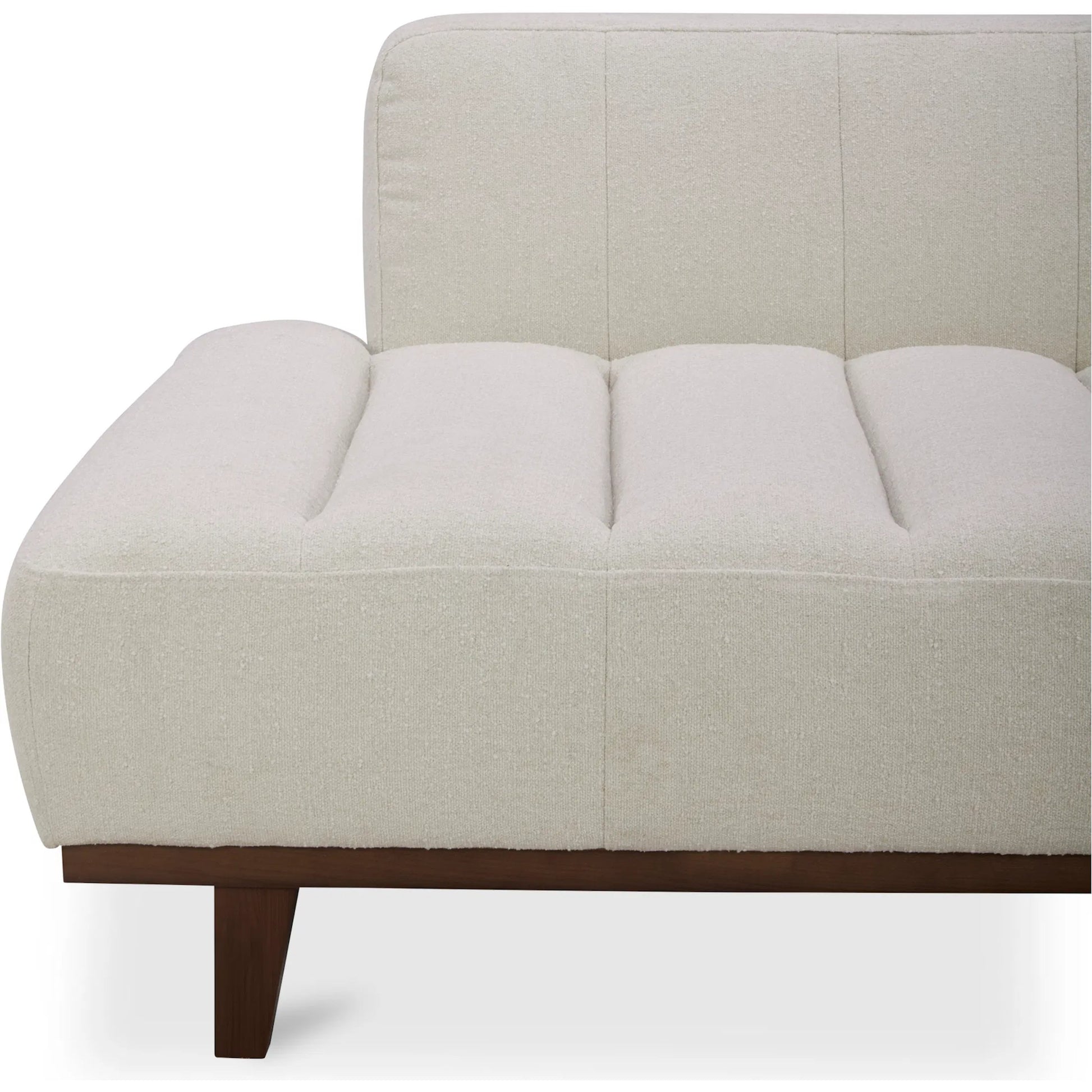 Bennett Daybed by Moe's Home Collection in taupe. Made from 95% polyester, 5% nylon, solid wood, plywood, high density foam, polyfill cushions, plastic black legs in a unique style.