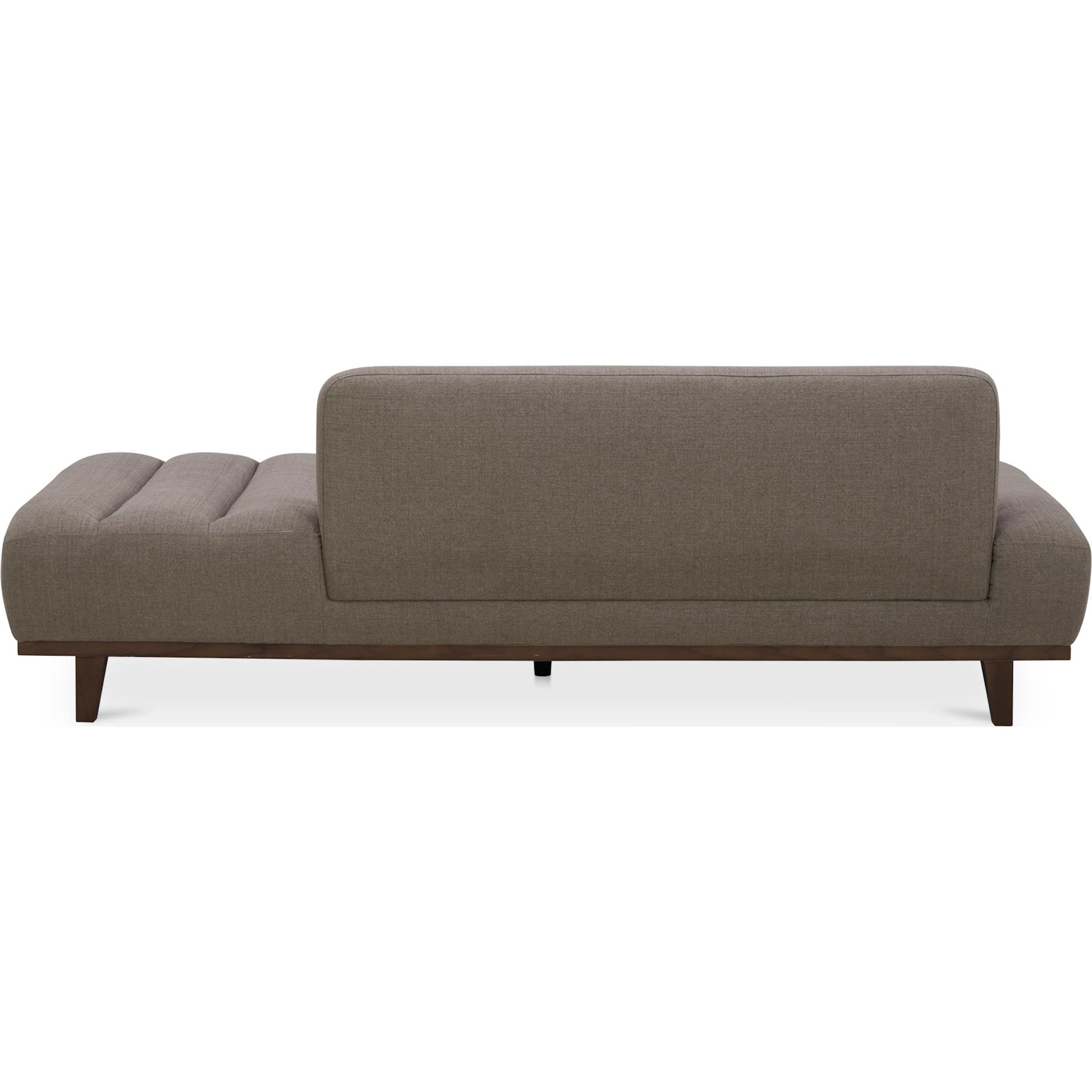 Bennett Daybed by Moe's Home Collection in taupe. Made from 95% polyester, 5% nylon, solid wood, plywood, high density foam, polyfill cushions, plastic black legs in a unique style.
