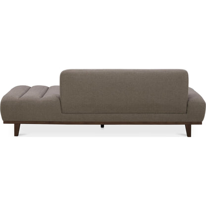 Bennett Daybed by Moe's Home Collection in taupe. Made from 95% polyester, 5% nylon, solid wood, plywood, high density foam, polyfill cushions, plastic black legs in a unique style.