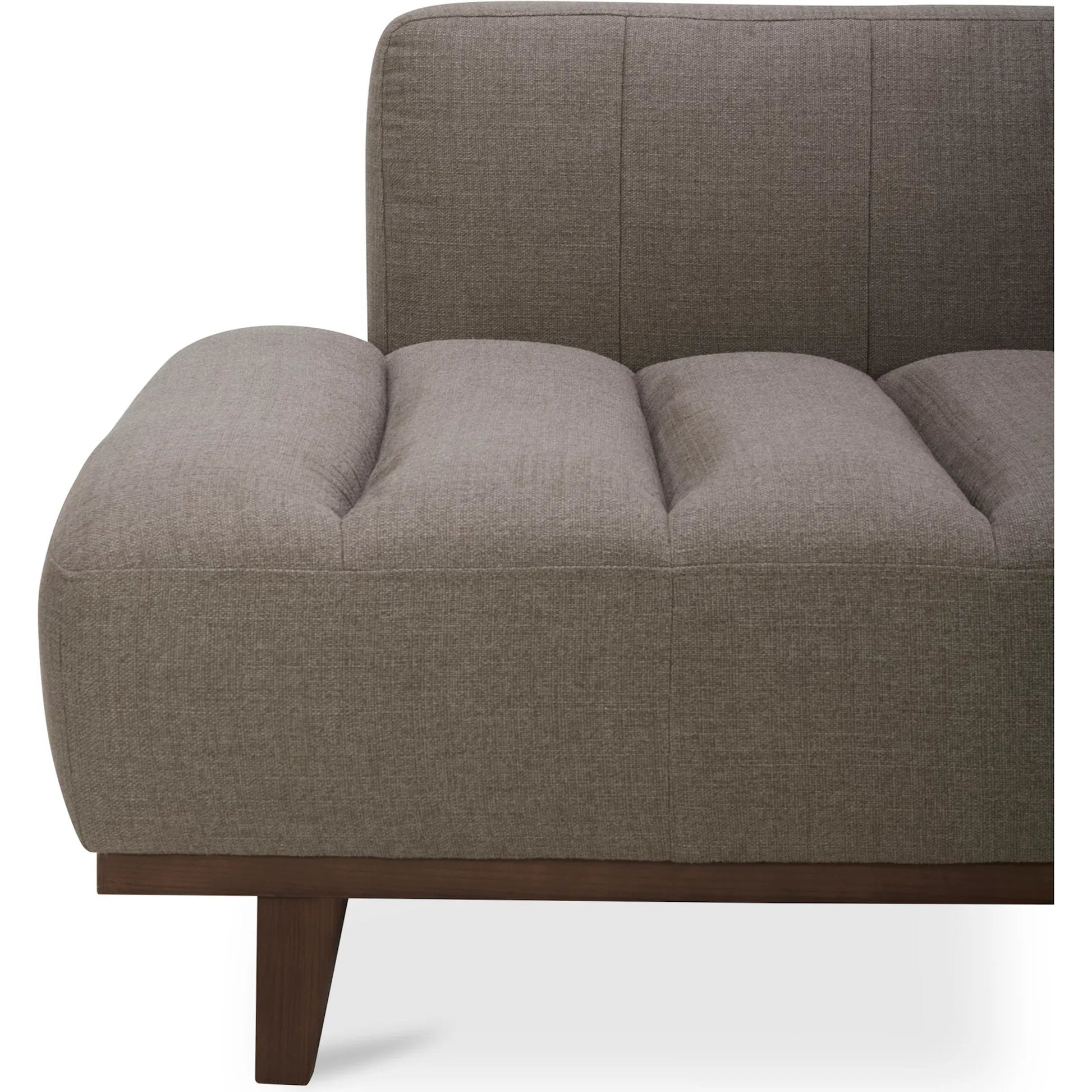 Bennett Daybed by Moe's Home Collection in taupe. Made from 95% polyester, 5% nylon, solid wood, plywood, high density foam, polyfill cushions, plastic black legs in a unique style.