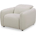 Eli Power Recliner Chair by Moe's Home Collection. Made from 100% polyester, solid wood, plywood, high density foam, polyfill cushions, plastic black legs in a unique style.