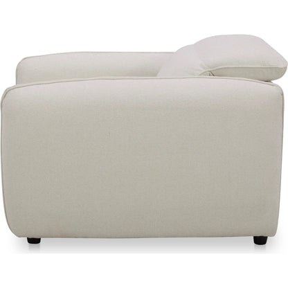 Eli Power Recliner Chair by Moe's Home Collection. Made from 100% polyester, solid wood, plywood, high density foam, polyfill cushions, plastic black legs in a unique style.