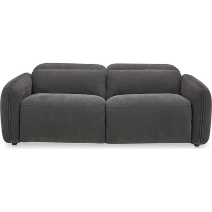 Eli Power Recliner Sofa by Moe's Home Collection. Made from 100% polyester, solid wood, plywood, high density foam, polyfill cushions, plastic black legs in a unique style.
