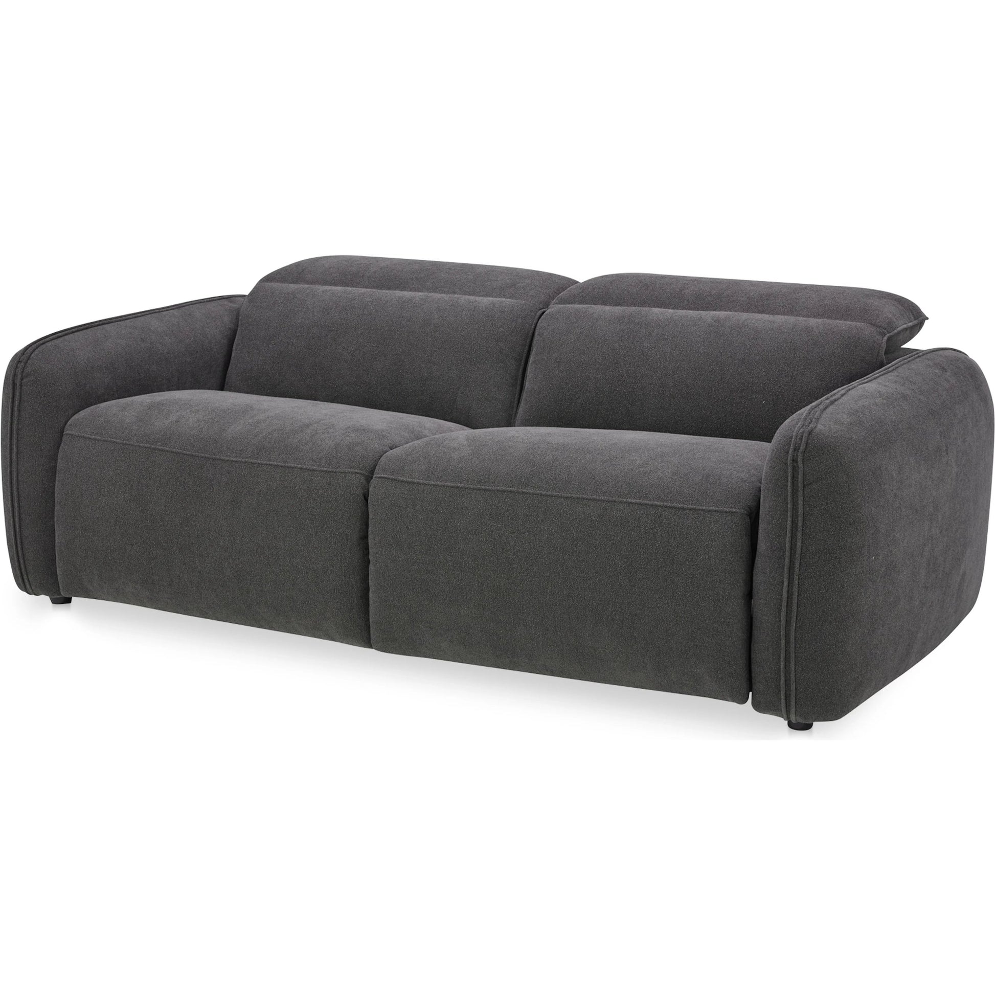 Eli Power Recliner Sofa by Moe's Home Collection. Made from 100% polyester, solid wood, plywood, high density foam, polyfill cushions, plastic black legs in a unique style.