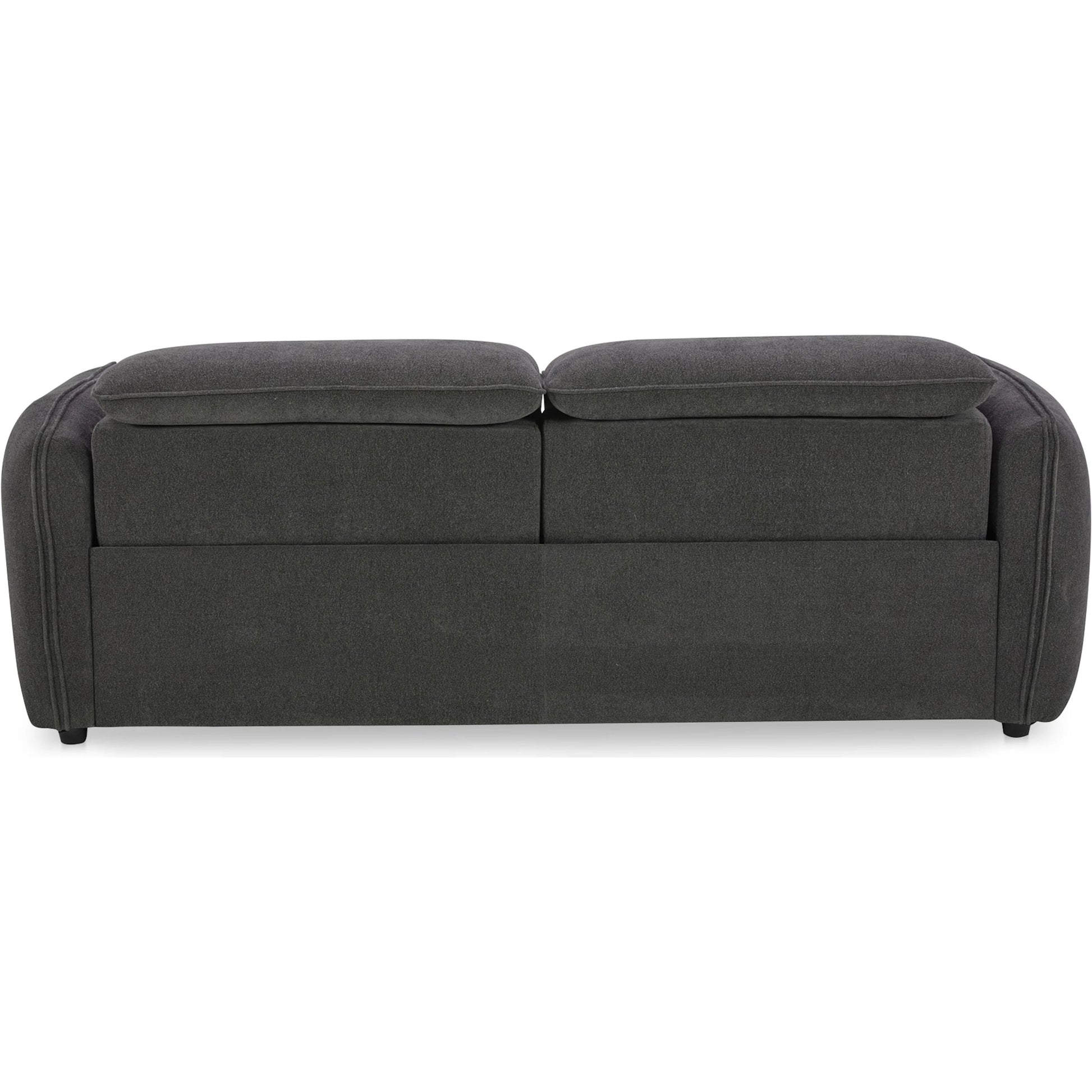 Eli Power Recliner Sofa by Moe's Home Collection. Made from 100% polyester, solid wood, plywood, high density foam, polyfill cushions, plastic black legs in a unique style.