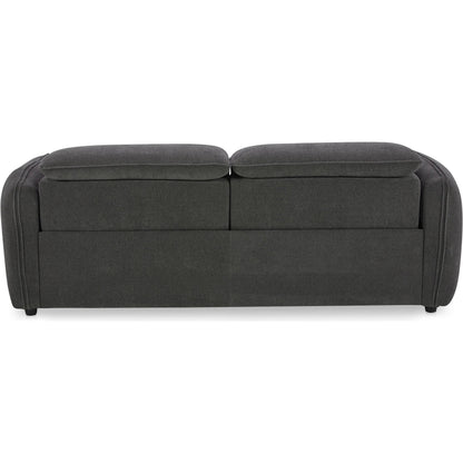 Eli Power Recliner Sofa by Moe's Home Collection. Made from 100% polyester, solid wood, plywood, high density foam, polyfill cushions, plastic black legs in a unique style.