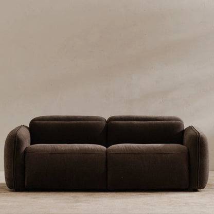 Eli Power Recliner Sofa by Moe's Home Collection. Made from 100% polyester, solid wood, plywood, high density foam, polyfill cushions, plastic black legs in a unique style.