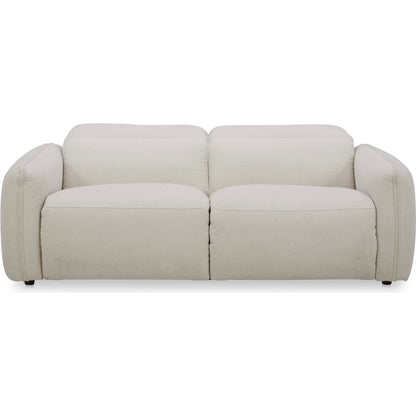 Eli Power Recliner Sofa by Moe's Home Collection. Made from 100% polyester, solid wood, plywood, high density foam, polyfill cushions, plastic black legs in a unique style.