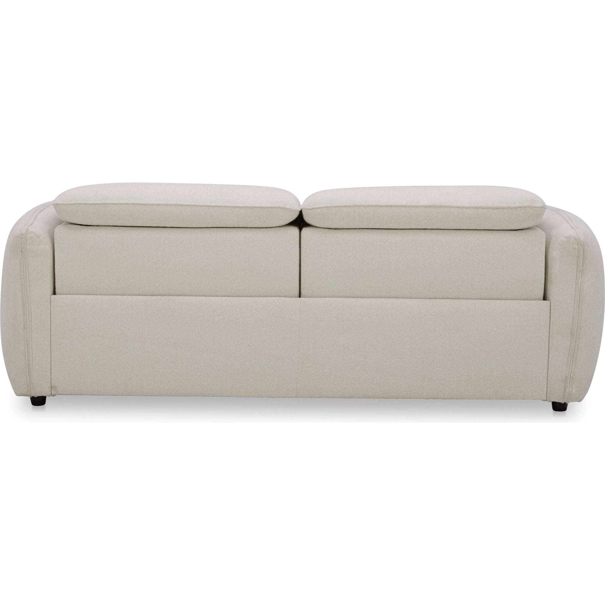 Eli Power Recliner Sofa by Moe's Home Collection. Made from 100% polyester, solid wood, plywood, high density foam, polyfill cushions, plastic black legs in a unique style.