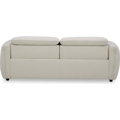 Eli Power Recliner Sofa by Moe's Home Collection. Made from 100% polyester, solid wood, plywood, high density foam, polyfill cushions, plastic black legs in a unique style.