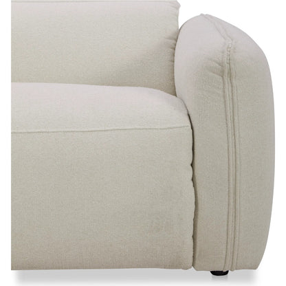 Eli Power Recliner Sofa by Moe's Home Collection. Made from 100% polyester, solid wood, plywood, high density foam, polyfill cushions, plastic black legs in a unique style.