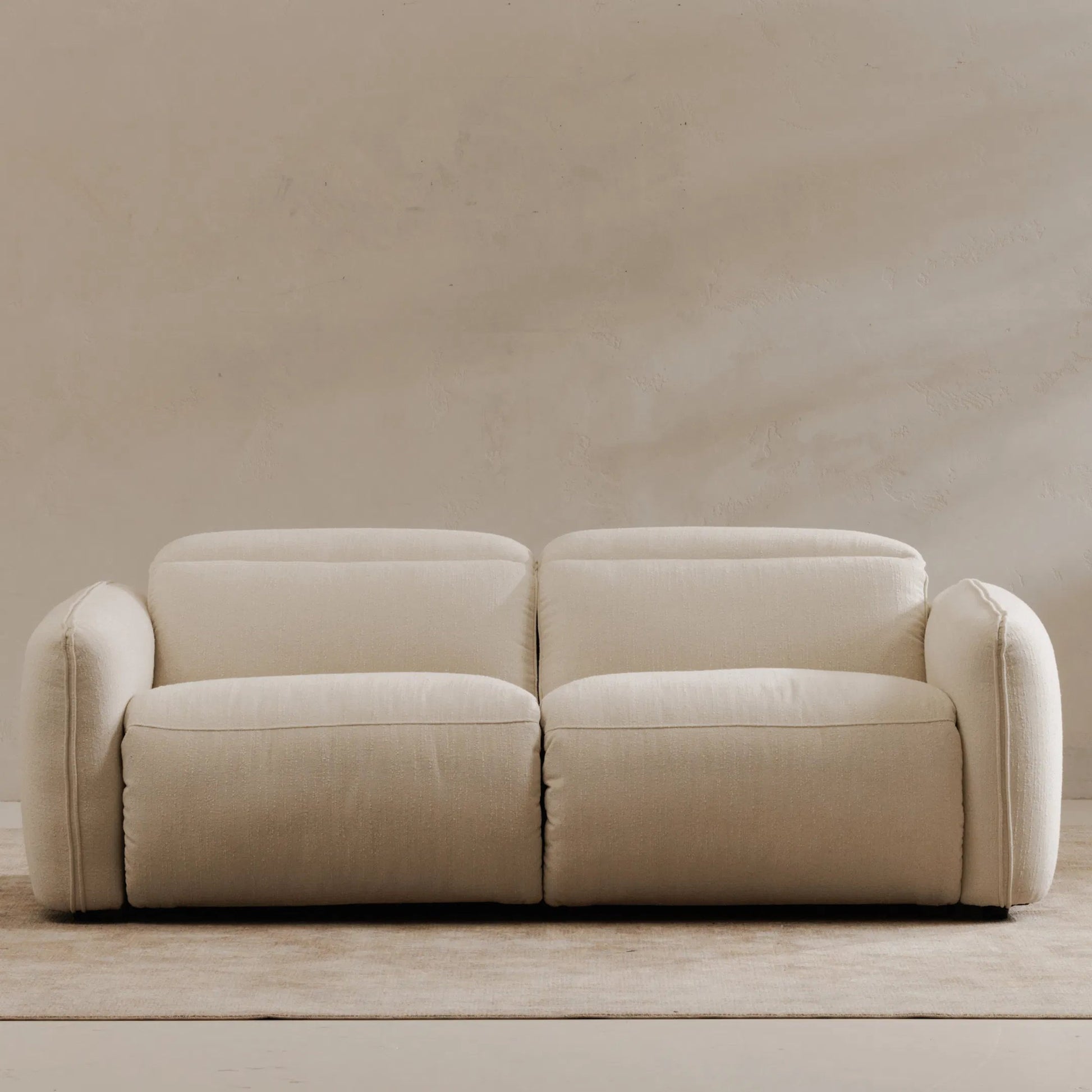 Eli Power Recliner Sofa by Moe's Home Collection. Made from 100% polyester, solid wood, plywood, high density foam, polyfill cushions, plastic black legs in a unique style.