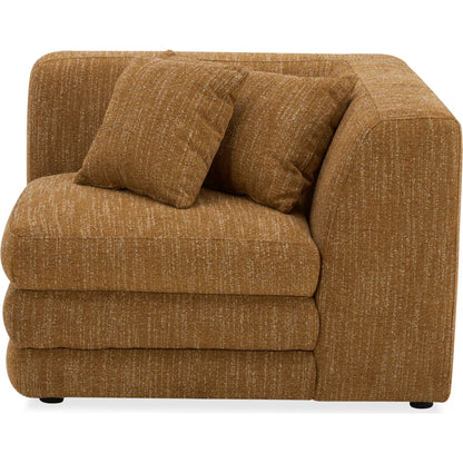 Lowtide Corner Chair by Moe's Home Collection in surie shadow. Made from upholstery: 80% polyester, 20% acrylic, solid wood, plywood frame, foam seat in a transitional style.