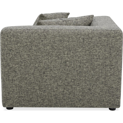 Lowtide Corner Chair by Moe's Home Collection in surie shadow. Made from upholstery: 80% polyester, 20% acrylic, solid wood, plywood frame, foam seat in a transitional style.