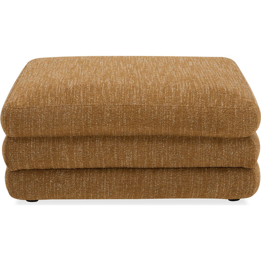 Lowtide Ottoman by Moe's Home Collection in yellow. Made from 100% polyester, solid wood, plywood frame, foam seat in a unique style.