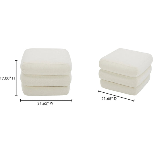 Lowtide Stool by Moe's Home Collection. Made from upholstery: 100% polyester, solid wood, plywood frame, foam seat in a unique style.